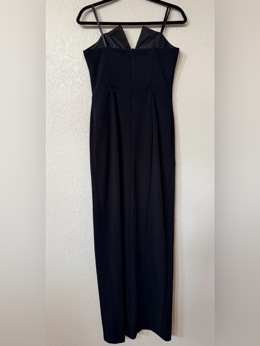 New Betsy And Adam Tux Detail Strapless Column Gown In Black Size 8 $239 - Picture 7 of 10